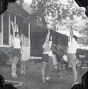 Alice, Ruth, Ann Bennett; Sue; Bud Mayhew